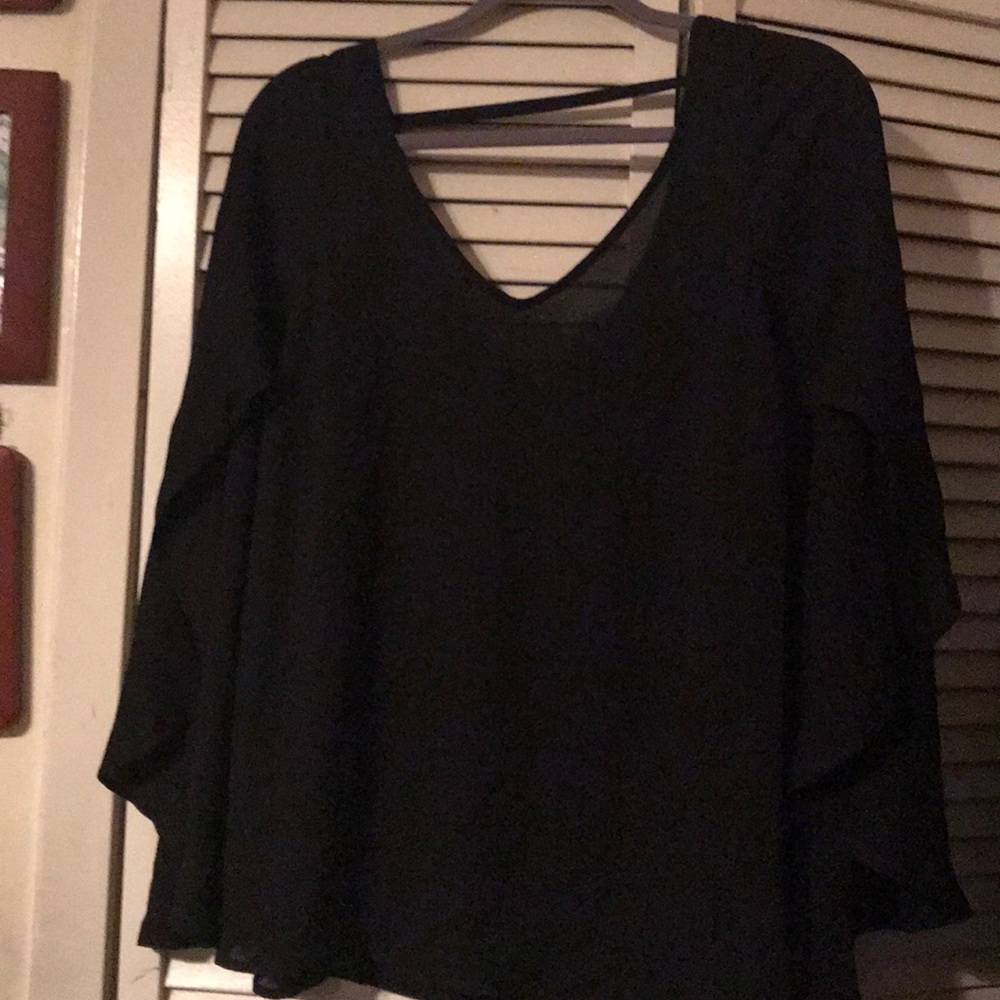Torrid black cape blouse size 00
